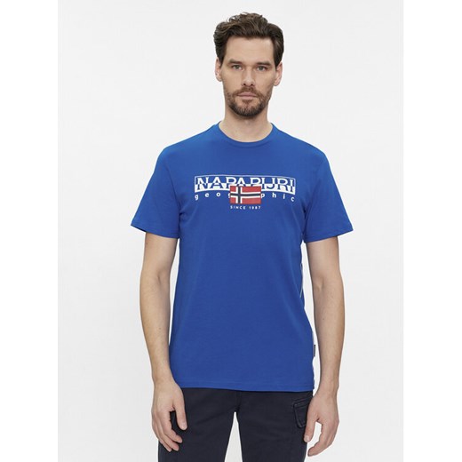 Napapijri T-Shirt S-Aylmer NP0A4HTO Niebieski Regular Fit ze sklepu MODIVO w kategorii T-shirty męskie - zdjęcie 182644131