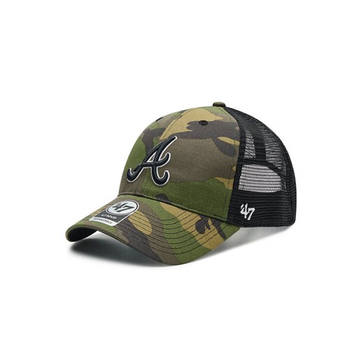 47 Brand Czapka z daszkiem MLB Atlanta Braves Branson Trucker B-CBRAN01GWP-CMB Zielony ze sklepu MODIVO w kategorii Czapki dziecięce - zdjęcie 182644293