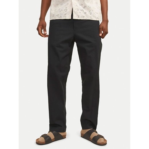 Jack&Jones Spodnie materiałowe Summer 12248606 Czarny Relaxed Fit ze sklepu MODIVO w kategorii Spodnie męskie - zdjęcie 182644392