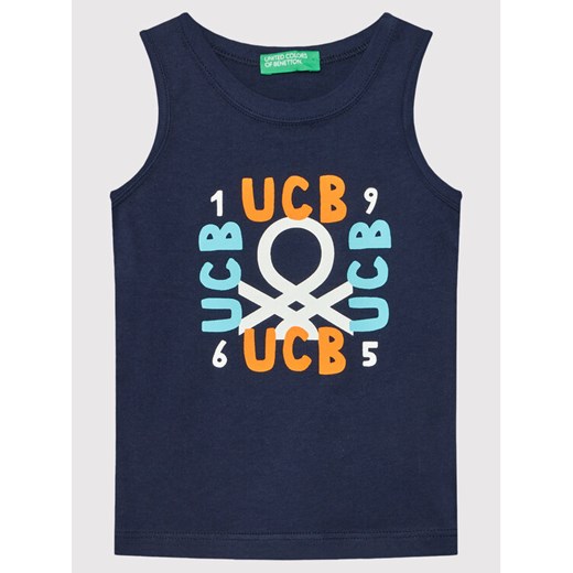 United Colors Of Benetton Top 3I1XGH002 Granatowy Regular Fit ze sklepu MODIVO w kategorii Koszulki niemowlęce - zdjęcie 182644404