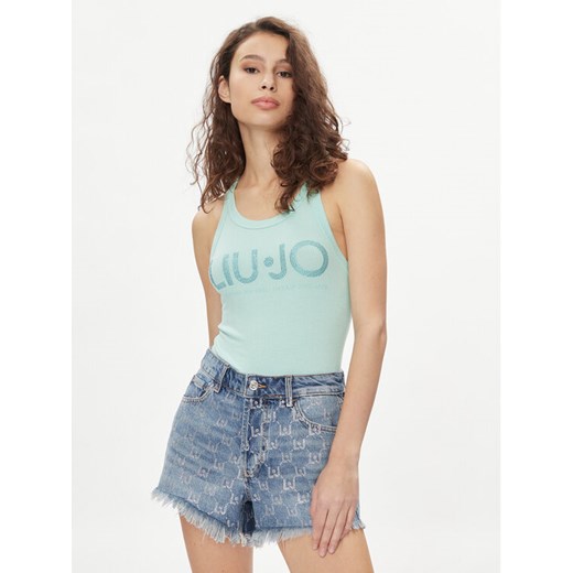 Liu Jo Top MA4327 J4695 Zielony Slim Fit ze sklepu MODIVO w kategorii Bluzki damskie - zdjęcie 182644433