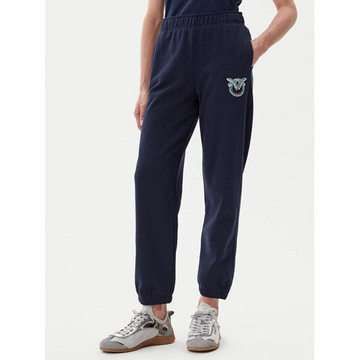 PINKO Spodnie dresowe Plumcake 104790 A2G8 Granatowy Regular Fit ze sklepu MODIVO w kategorii Spodnie damskie - zdjęcie 182644460