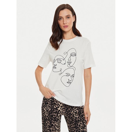 Vila T-Shirt Sybil 14097370 Biały Regular Fit ze sklepu MODIVO w kategorii Bluzki damskie - zdjęcie 182644494
