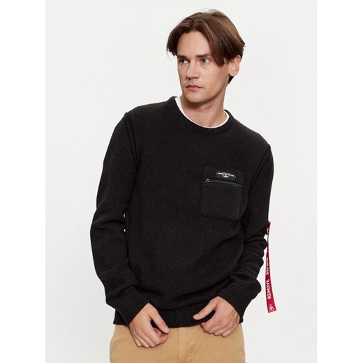 Aeronautica Militare Sweter 232MA1460L518 Czarny Regular Fit ze sklepu MODIVO w kategorii Swetry męskie - zdjęcie 182644520