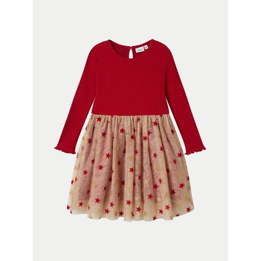 NAME IT Sukienka codzienna 13236039 Czerwony Regular Fit ze sklepu MODIVO w kategorii Sukienki niemowlęce - zdjęcie 182644581
