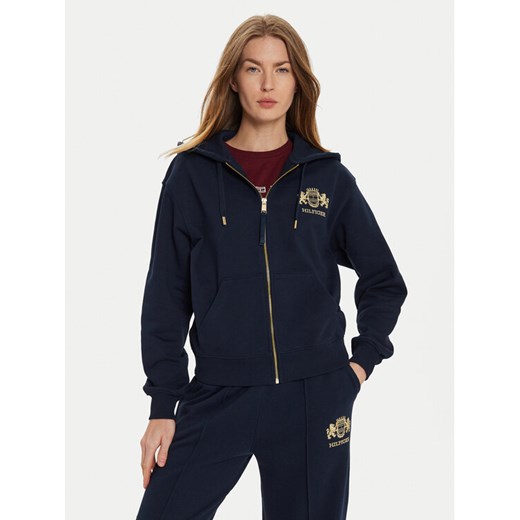 Tommy Hilfiger Bluza Varsity WW0WW43850 Granatowy Regular Fit ze sklepu MODIVO w kategorii Bluzy damskie - zdjęcie 182644751