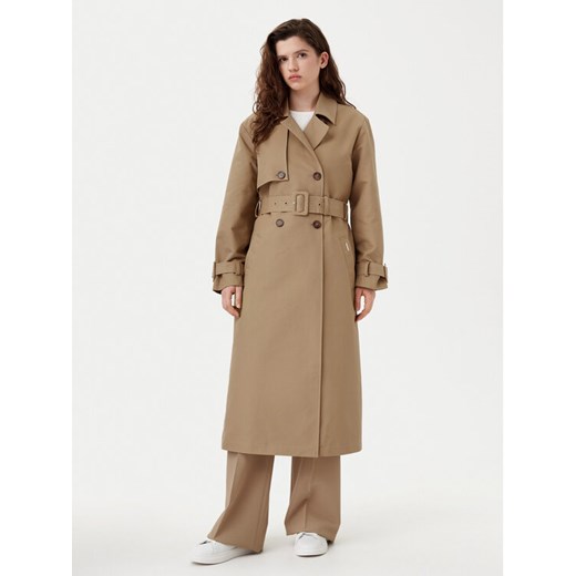 U.S. Polo Assn. Trencz WUP0761 Beżowy Relaxed Fit ze sklepu MODIVO w kategorii Płaszcze damskie - zdjęcie 182644821