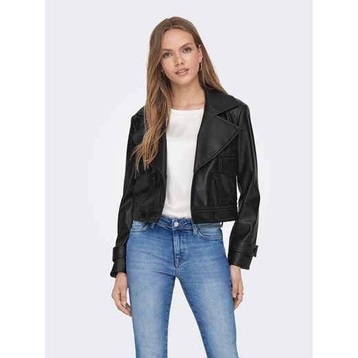 ONLY Kurtka z imitacji skóry 15293027 Czarny Regular Fit ze sklepu MODIVO w kategorii Kurtki damskie - zdjęcie 182644902