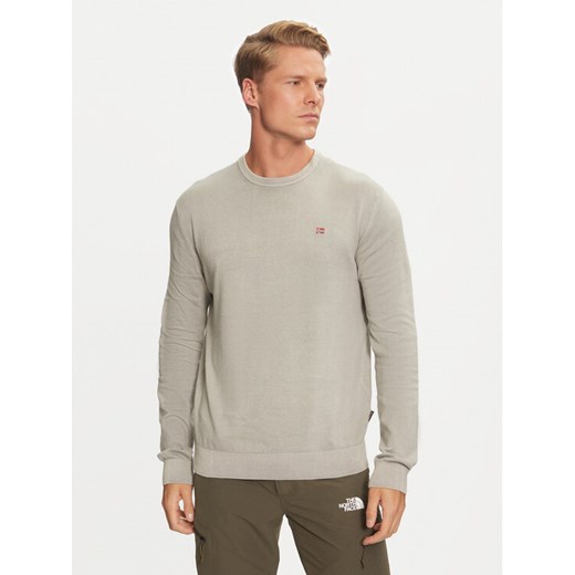Napapijri Sweter Droz NP0A4I2G Szary Regular Fit ze sklepu MODIVO w kategorii Swetry męskie - zdjęcie 182644930