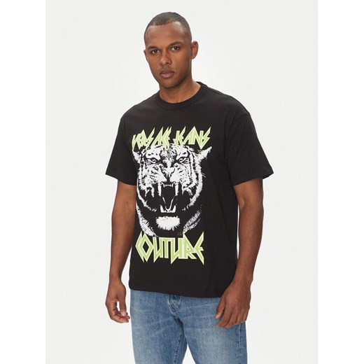 Versace Jeans Couture T-Shirt 78GAHT06 Czarny Regular Fit ze sklepu MODIVO w kategorii T-shirty męskie - zdjęcie 182645092