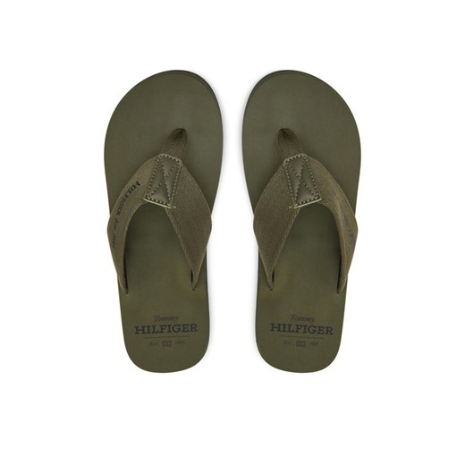 Tommy Hilfiger Japonki Hilfiger 85 Beach Sandal FM0FM05339 Zielony ze sklepu MODIVO w kategorii Klapki męskie - zdjęcie 182645113