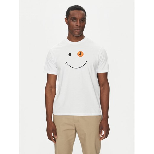 Save The Duck T-Shirt DT1197M BESY20 Biały Regular Fit ze sklepu MODIVO w kategorii T-shirty męskie - zdjęcie 182645143
