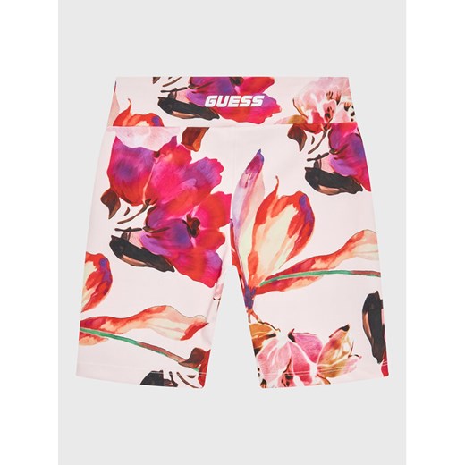Guess Szorty sportowe J3RD16 MC03W Kolorowy Slim Fit ze sklepu MODIVO w kategorii Spodenki dziewczęce - zdjęcie 182645173