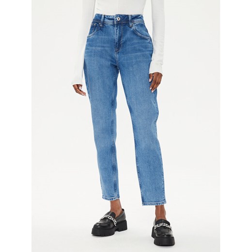 Pepe Jeans Jeansy Violet PL204176 Niebieski Mom Fit ze sklepu MODIVO w kategorii Jeansy damskie - zdjęcie 182645214