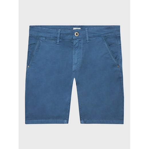 Pepe Jeans Szorty materiałowe Blueburn Short PB800726C75 Niebieski Regular Fit ze sklepu MODIVO w kategorii Spodenki chłopięce - zdjęcie 182645272