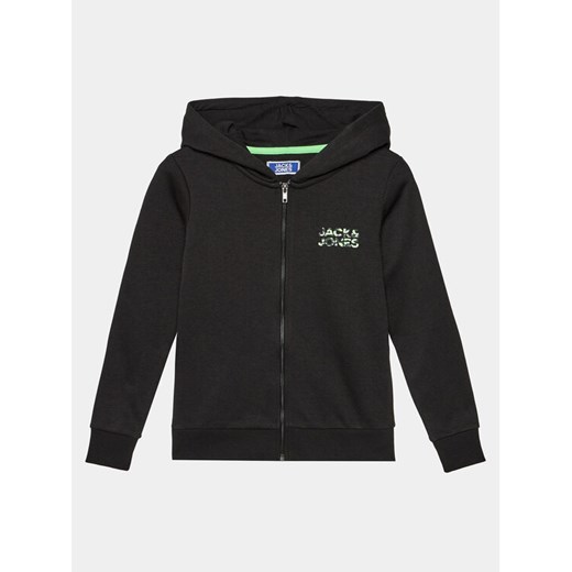 Jack&Jones Junior Bluza 12245878 Czarny Regular Fit ze sklepu MODIVO w kategorii Bluzy chłopięce - zdjęcie 182645371