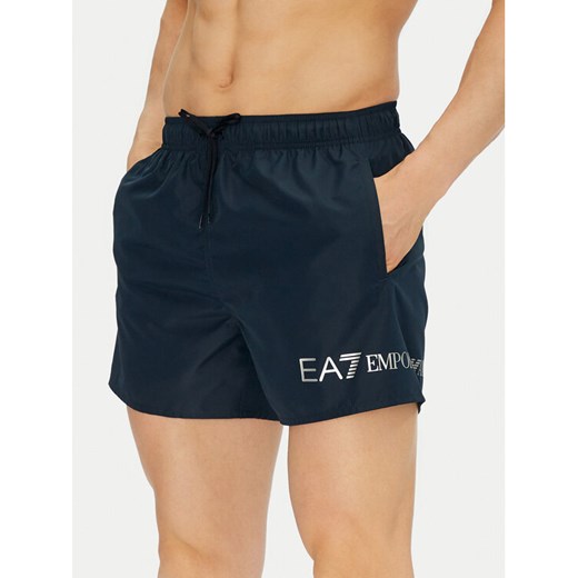 EA7 Emporio Armani Szorty kąpielowe 7M000519 AF13049 MB010 Granatowy Regular Fit ze sklepu MODIVO w kategorii Kąpielówki - zdjęcie 182645372