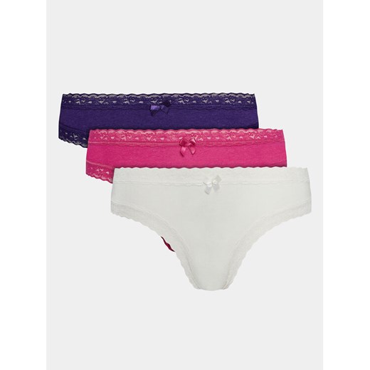 Hunkemöller Komplet 3 par fig brazylijskich 202827 Różowy ze sklepu MODIVO w kategorii Majtki damskie - zdjęcie 182645381