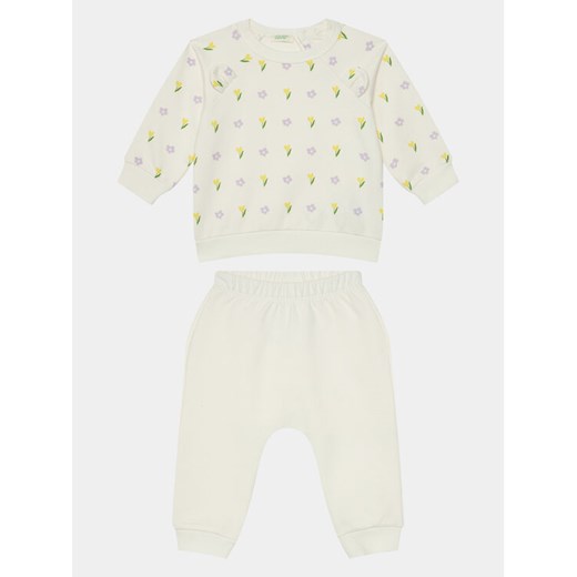United Colors Of Benetton Dres 3OHVAK00J Écru Regular Fit ze sklepu MODIVO w kategorii Dresy dla niemowlaka - zdjęcie 182645390
