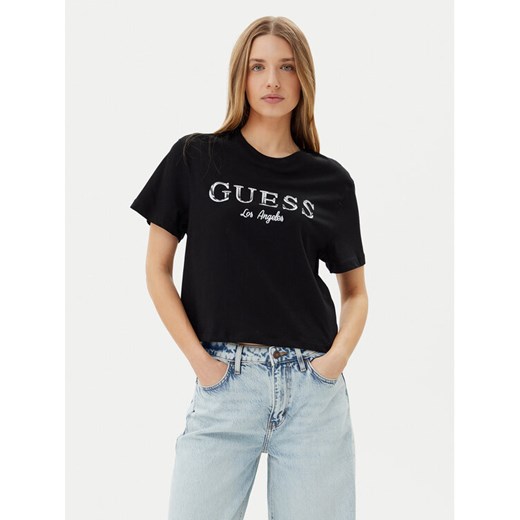 Guess T-Shirt V5GI09 K9RM1 Czarny Regular Fit ze sklepu MODIVO w kategorii Bluzki damskie - zdjęcie 182645391