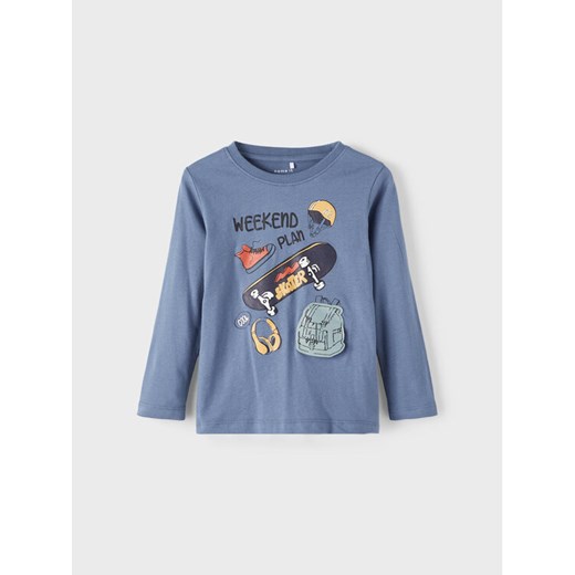 NAME IT Bluzka 13205201 Granatowy Regular Fit ze sklepu MODIVO w kategorii T-shirty chłopięce - zdjęcie 182645392