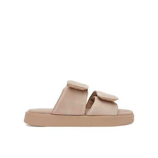 Inuikii Klapki Classic Suede Velcro 70104-128 Beżowy ze sklepu MODIVO w kategorii Klapki damskie - zdjęcie 182645442
