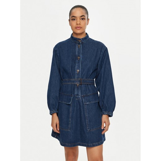 Weekend Max Mara Sukienka jeansowa Euro 2515221021 Granatowy Relaxed Fit ze sklepu MODIVO w kategorii Sukienki - zdjęcie 182645471