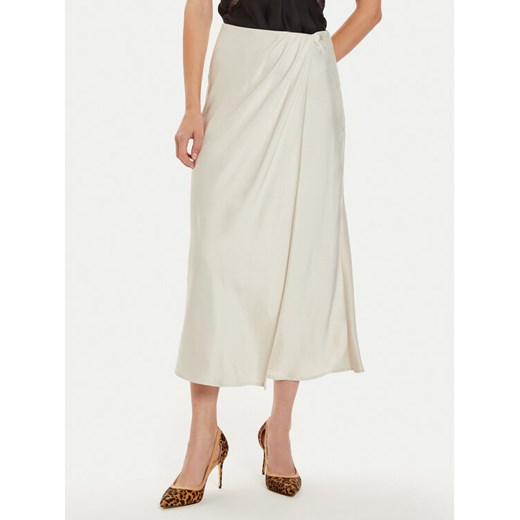 Guess Spódnica midi Anastasia W4BD56 WGIG2 Écru Regular Fit ze sklepu MODIVO w kategorii Spódnice - zdjęcie 182645481
