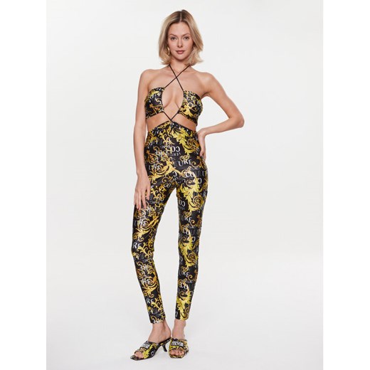 Versace Jeans Couture Kombinezon 74HAN000 Czarny Slim Fit ze sklepu MODIVO w kategorii Kombinezony damskie - zdjęcie 182645504