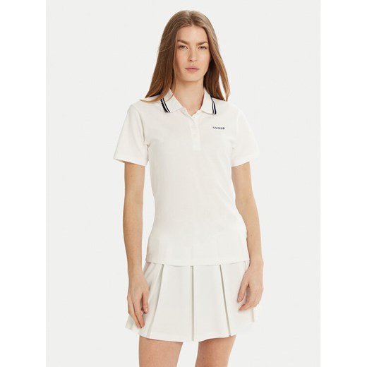Guess Polo V5GP06 KCOK1 Biały Regular Fit ze sklepu MODIVO w kategorii Bluzki damskie - zdjęcie 182645541