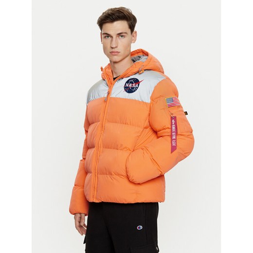 Alpha Industries Kurtka zimowa 148135 Pomarańczowy Regular Fit ze sklepu MODIVO w kategorii Kurtki męskie - zdjęcie 182645620