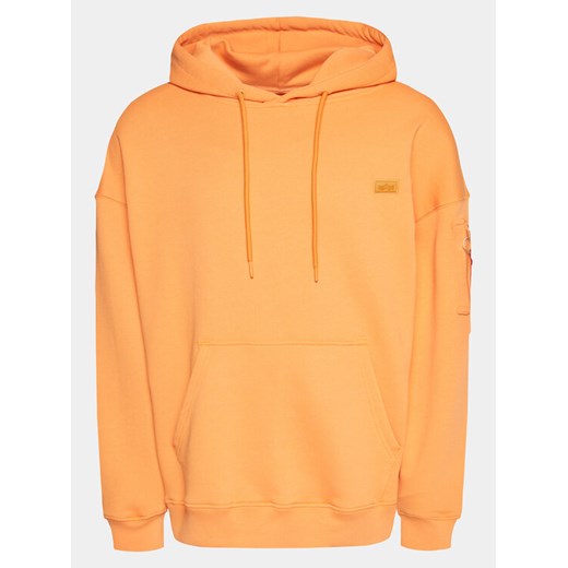 Alpha Industries Bluza Essentials 146335 Pomarańczowy Relaxed Fit ze sklepu MODIVO w kategorii Bluzy męskie - zdjęcie 182645654