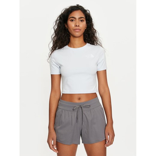 The North Face T-Shirt NF0A55AO Błękitny Cropped Fit ze sklepu MODIVO w kategorii Bluzki damskie - zdjęcie 182645662