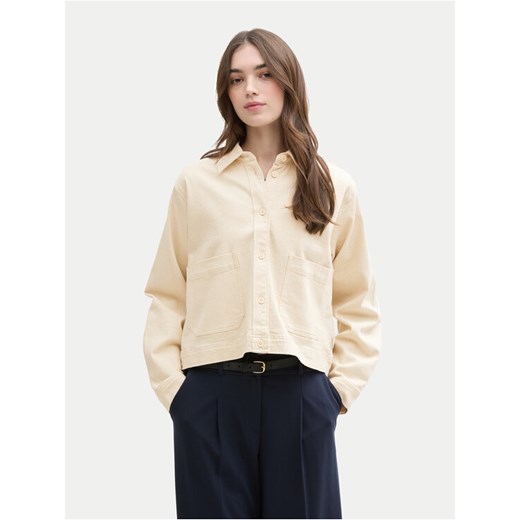 Tom Tailor Denim Kurtka jeansowa 1045500 Beżowy Regular Fit ze sklepu MODIVO w kategorii Kurtki damskie - zdjęcie 182645750