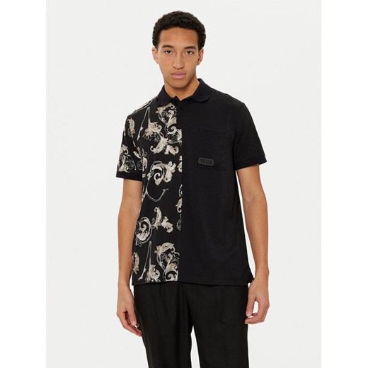 Versace Jeans Couture Polo 78GAG625 Czarny Regular Fit ze sklepu MODIVO w kategorii T-shirty męskie - zdjęcie 182645762