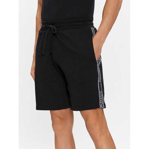 Emporio Armani Underwear Szorty sportowe 111004 4R571 00020 Czarny Regular Fit ze sklepu MODIVO w kategorii Spodenki męskie - zdjęcie 182645801