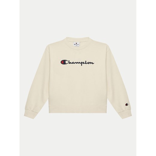 Champion Bluza 405086 Écru Regular Fit ze sklepu MODIVO w kategorii Bluzy dziewczęce - zdjęcie 182645923