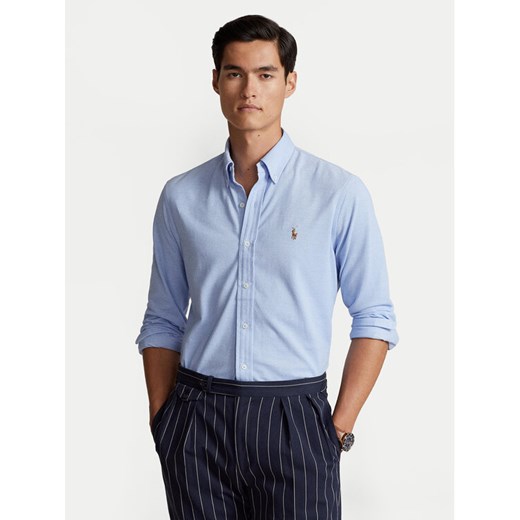 Polo Ralph Lauren Koszula 710932545001 Błękitny Custom Fit ze sklepu MODIVO w kategorii Koszule męskie - zdjęcie 182645982