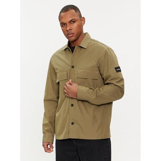 Calvin Klein Koszula K10K109920 Zielony Regular Fit ze sklepu MODIVO w kategorii Koszule męskie - zdjęcie 182645984