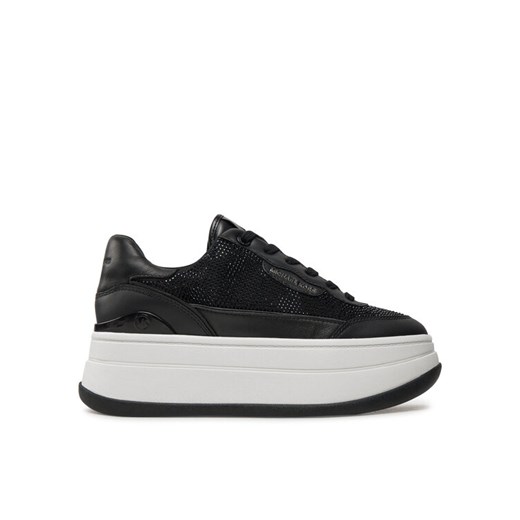 MICHAEL Michael Kors Sneakersy Hayes Embellished Leather Sneaker 43F4HYFS1D Czarny ze sklepu MODIVO w kategorii Buty sportowe damskie - zdjęcie 182646014