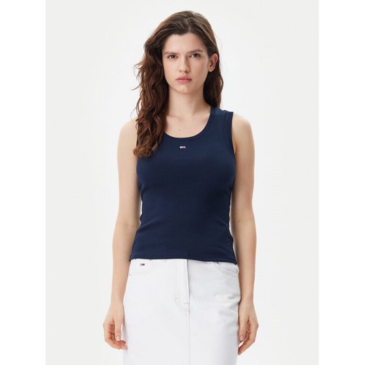 Tommy Jeans Top Essential DW0DW20673 Granatowy Slim Fit Tommy Jeans M MODIVO