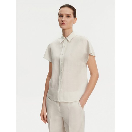 Calvin Klein Koszula K20K208322 Beżowy Regular Fit ze sklepu MODIVO w kategorii Koszule damskie - zdjęcie 182646050