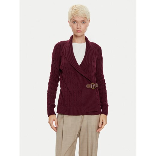 LAUREN RALPH LAUREN Sweter 200808258003 Bordowy Regular Fit ze sklepu MODIVO w kategorii Swetry damskie - zdjęcie 182646081