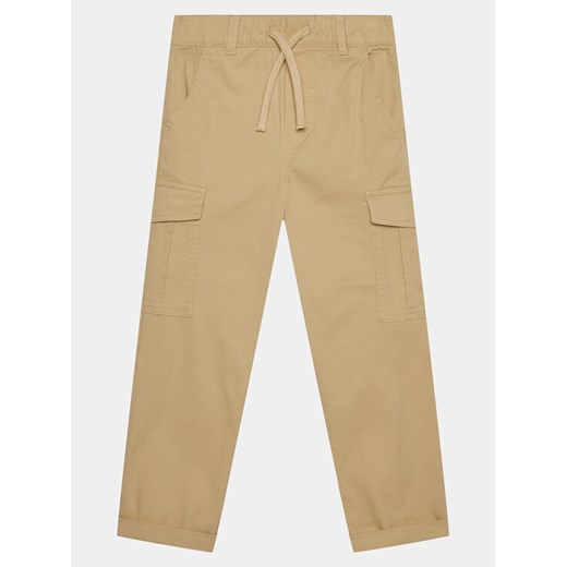 United Colors Of Benetton Spodnie materiałowe 4HK2CF01V Beżowy Straight Fit ze sklepu MODIVO w kategorii Spodnie chłopięce - zdjęcie 182646121
