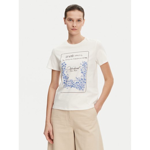 Weekend Max Mara T-Shirt Teiera 2515971052 Biały Regular Fit ze sklepu MODIVO w kategorii Bluzki damskie - zdjęcie 182646181