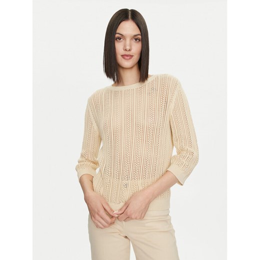 United Colors Of Benetton Sweter 1394D10AF Beżowy Regular Fit ze sklepu MODIVO w kategorii Swetry damskie - zdjęcie 182646183