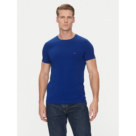 Tommy Hilfiger T-Shirt MW0MW10800 Niebieski Slim Fit ze sklepu MODIVO w kategorii T-shirty męskie - zdjęcie 182646184