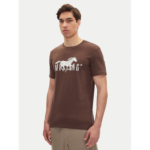 Mustang T-Shirt Austin 1016279 Brązowy Regular Fit ze sklepu MODIVO w kategorii T-shirty męskie - zdjęcie 182646270