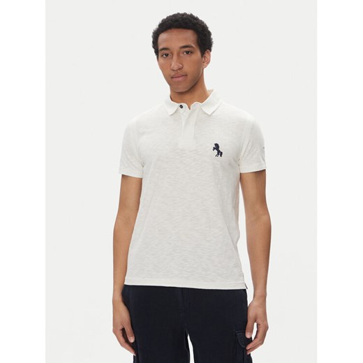Aeronautica Militare Polo 251PO1857J680 Biały Regular Fit ze sklepu MODIVO w kategorii T-shirty męskie - zdjęcie 182646282