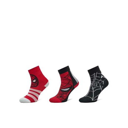 adidas Zestaw 3 par wysokich skarpet dziecięcych Marvel Spider-Man JG5787 Czerwony ze sklepu MODIVO w kategorii Skarpetki dziecięce - zdjęcie 182646324